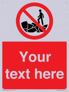 Custom No climbing on rocks